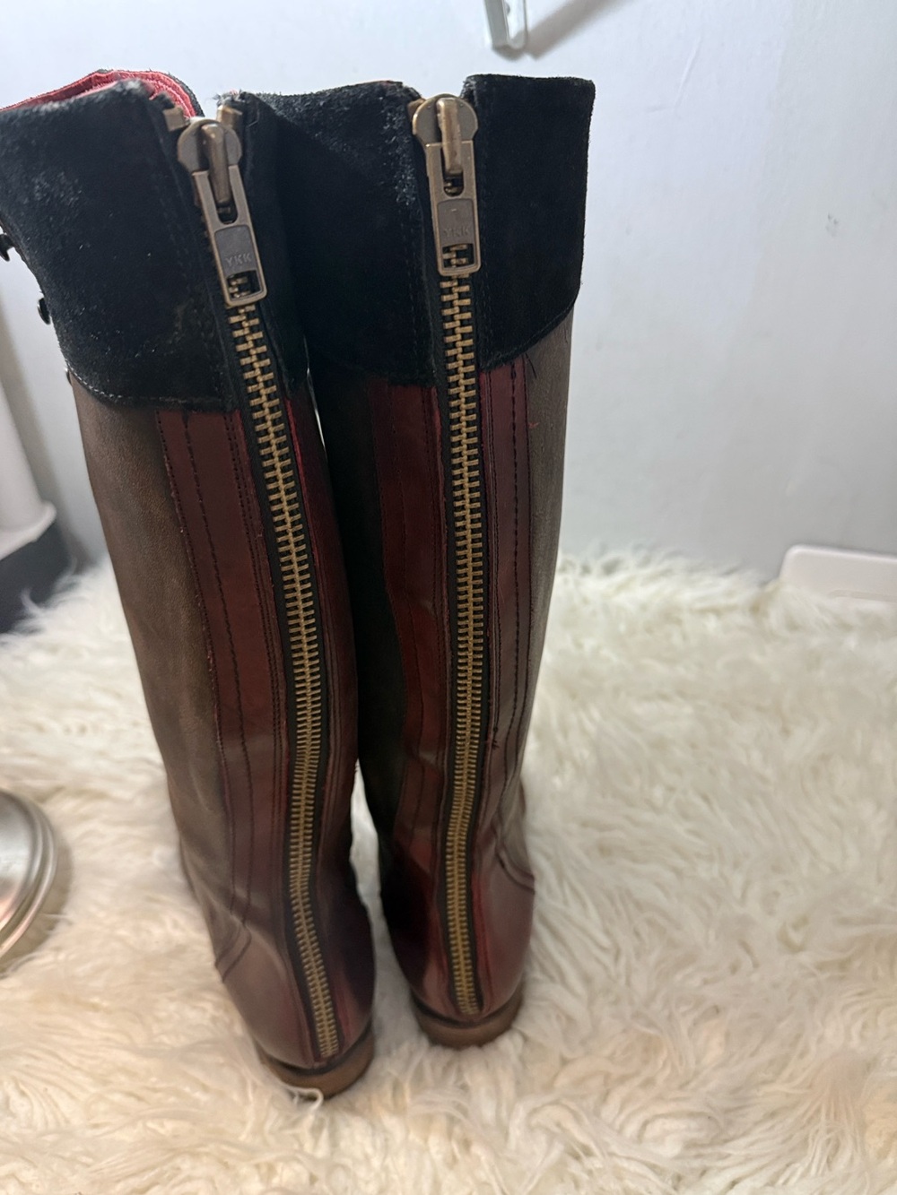 Freebird Raphael Tall Lace-Up Leather Boots in Dark Brown size 9 - Picture 4 of 9